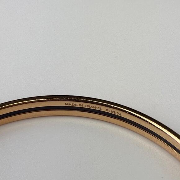 💎✨Authentic Hermes Gold and Pink Enamel Bangle Size 7 3/4" - Picture 4 of 6